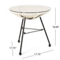 Nusa Modern Rattan Side Table With Tempered Glass Top