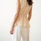 Elle Grey - Shirred Peplum Blouse