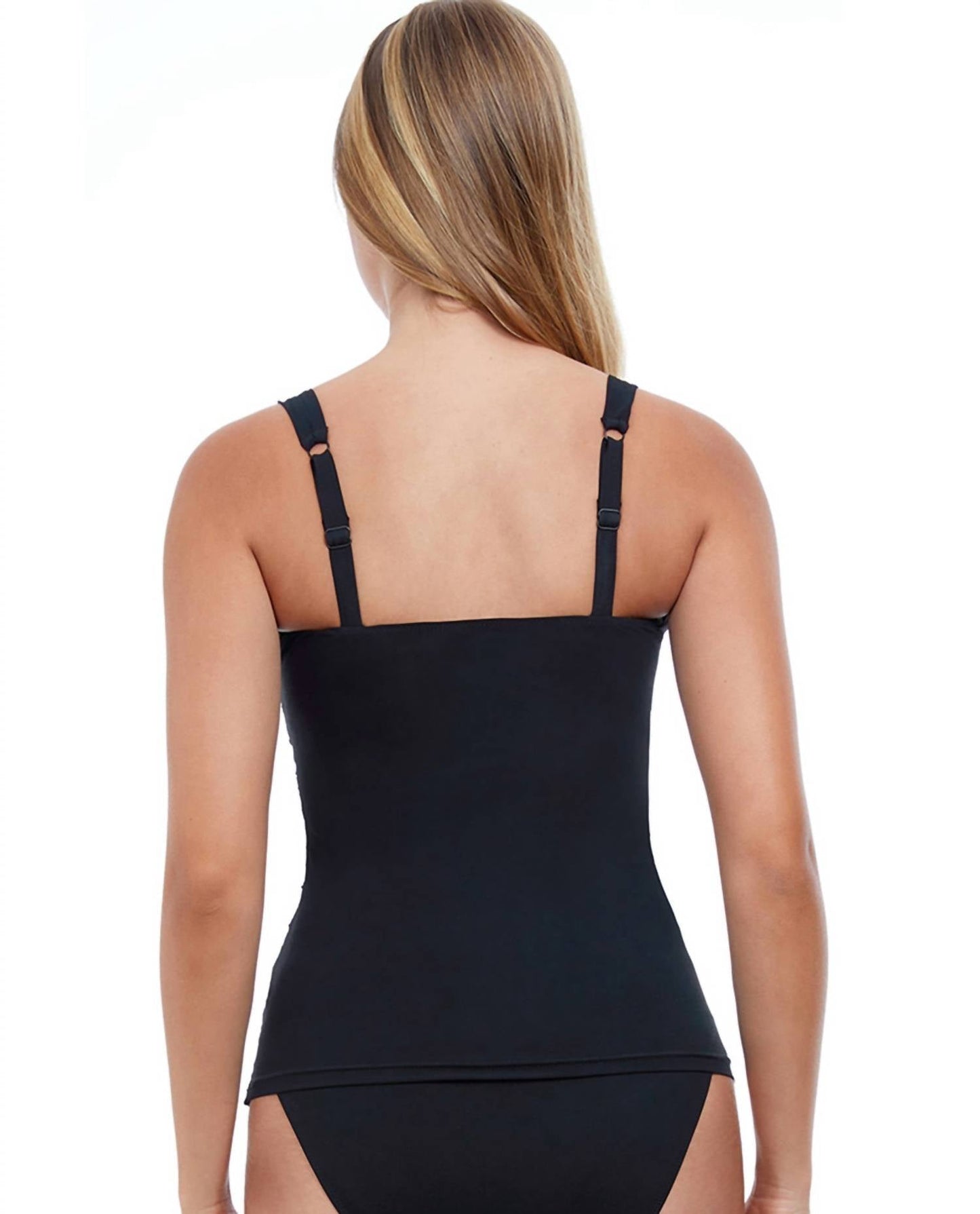 Profile By Gottex - D-Cup Scoop Neck Shirred Tankini Top