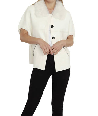 Dolce Cabo - Cardigan com acabamento em pele sintética