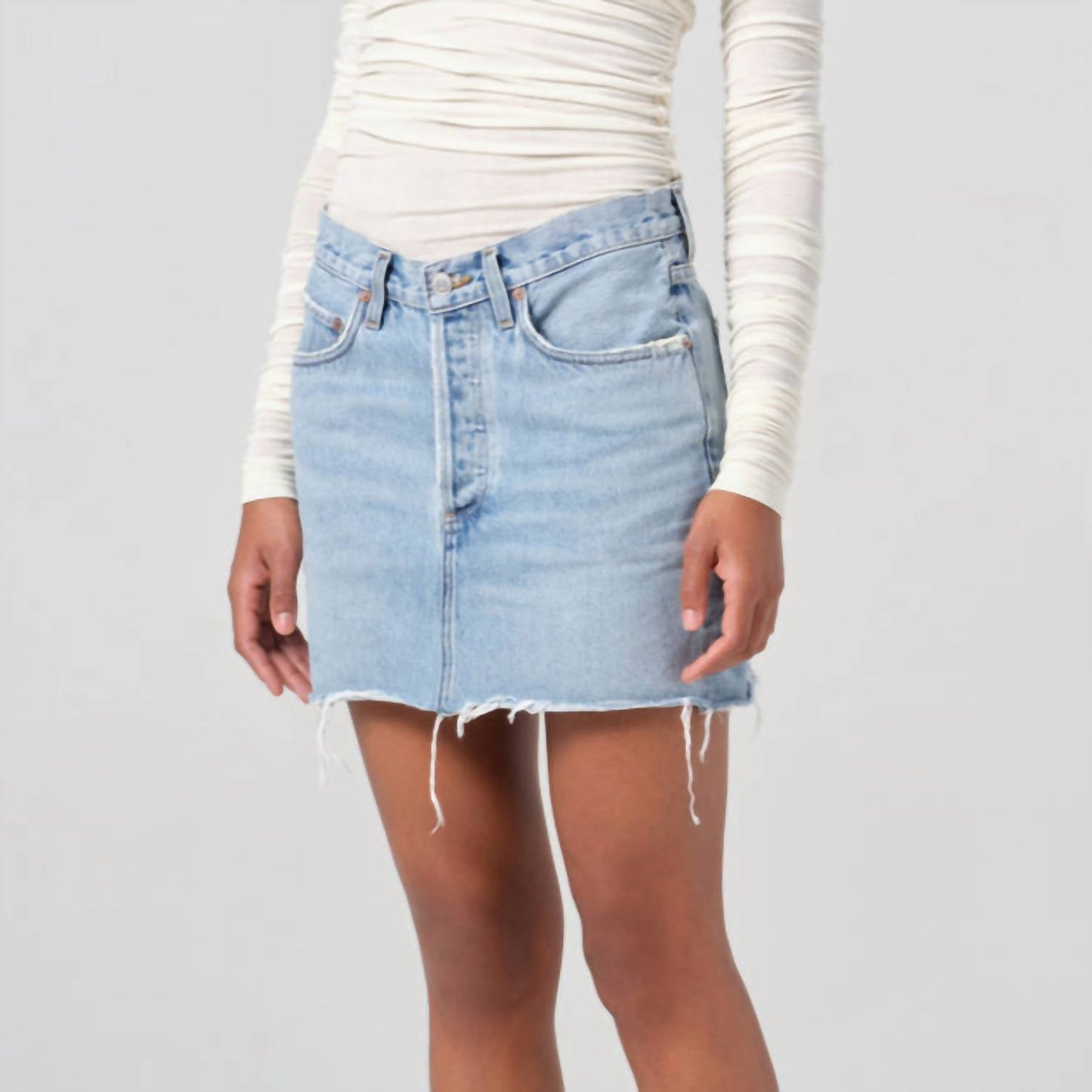 Agolde - Women's V Waist Mini Force Skirt