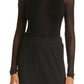 Max Mara Leisure Veles Sheer Mesh Top, Size Medium in Nero