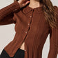 Astr - Ottilie Pointelle Crochet Collar Cardigan