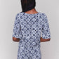 Charlie B - Twist Front Printed V Neck Top