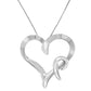 .925 Sterling Silver Heart Shaped Pendant Necklace