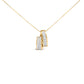 14K Yellow Gold 1 5/8 cttw Princess and Baguette Cut Diamond Fashion Pendant Necklace (G-H, VS2-SI1)