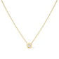 14K White Gold 1/2 Cttw Lab Grown Diamond Modern Bezel-Set Solitaire 16"-18" Pendant Necklace (F-G Color, VS2-SI1 Clarity)