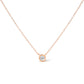 10K Rose Gold 1/2 Carat Round Brilliant-Cut Diamond Modern Bezel-Set Solitaire 16"-18" Pendant Necklace (H-I Color, SI2-I1 Clarity)