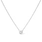 14K White Gold 1/2 Cttw Lab Grown Diamond Modern Bezel-Set Solitaire 16"-18" Pendant Necklace (F-G Color, VS2-SI1 Clarity)