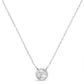 AGS Certified 10K White Gold 1/5 Cttw Bezel Set Round Diamond Solitaire 16-18" Adjustable Pendant Necklace (H-I Color, SI1-SI2 Clarity)