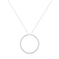 .925 Sterling Silver 4 cttw Prong Set, Round-Cut Diamond Open Circle Hoop 18" Pendant Necklace (J-K Color, I1-I2 Clarity)