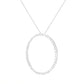 .925 Sterling Silver 4 cttw Prong Set, Round-Cut Diamond Open Circle Hoop 18" Pendant Necklace (J-K Color, I1-I2 Clarity)