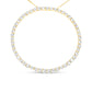 10K Yellow Gold Plated .925 Sterling Silver 4 Cttw Diamond Circle Hoop 18" Pendant Necklace (J-K Color, I1-I2 Clarity)