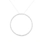 .925 Sterling Silver 5.0 Cttw Prong Set Round-cut Diamond Open Circle Hoop 18" Pendant Necklace (I-J Color, I2-I3 Clarity)