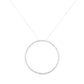 .925 Sterling Silver 5.0 Cttw Prong Set Round-cut Diamond Open Circle Hoop 18" Pendant Necklace (I-J Color, I2-I3 Clarity)