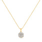 14K Yellow Gold 2.00 Cttw Brilliant Round-Cut Diamond 7 Stone Flower Cluster 18" Pendant Necklace (H-I Color, SI2-I1 Clarity)