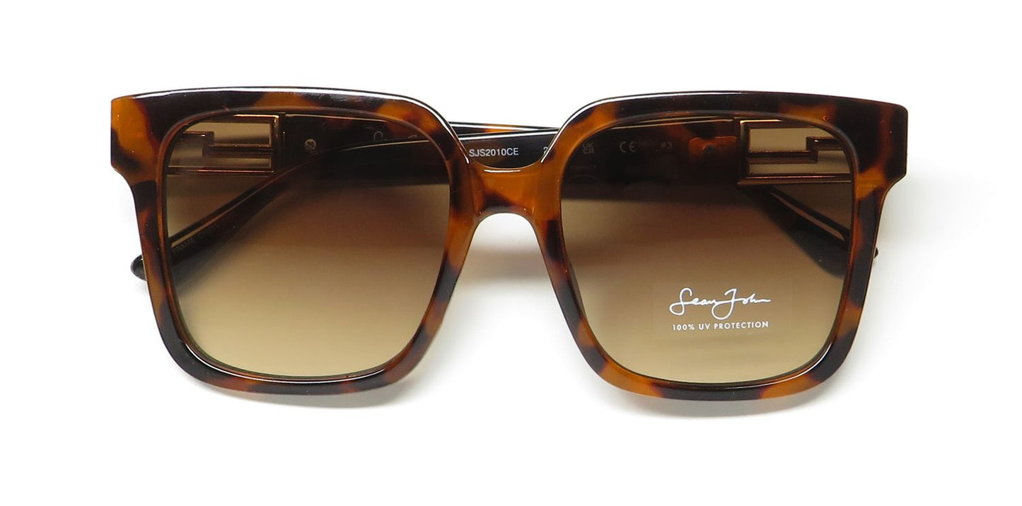 Óculos de sol Sean John SJS2010Ce com proteção 100% UV/UVB e lentes retangulares casuais