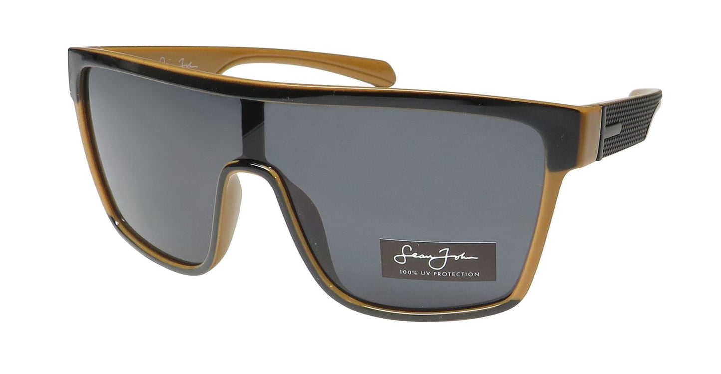 Óculos de sol Sean John SJS1009 com proteção 100% UV/UVB, envolvente e contemporâneo
