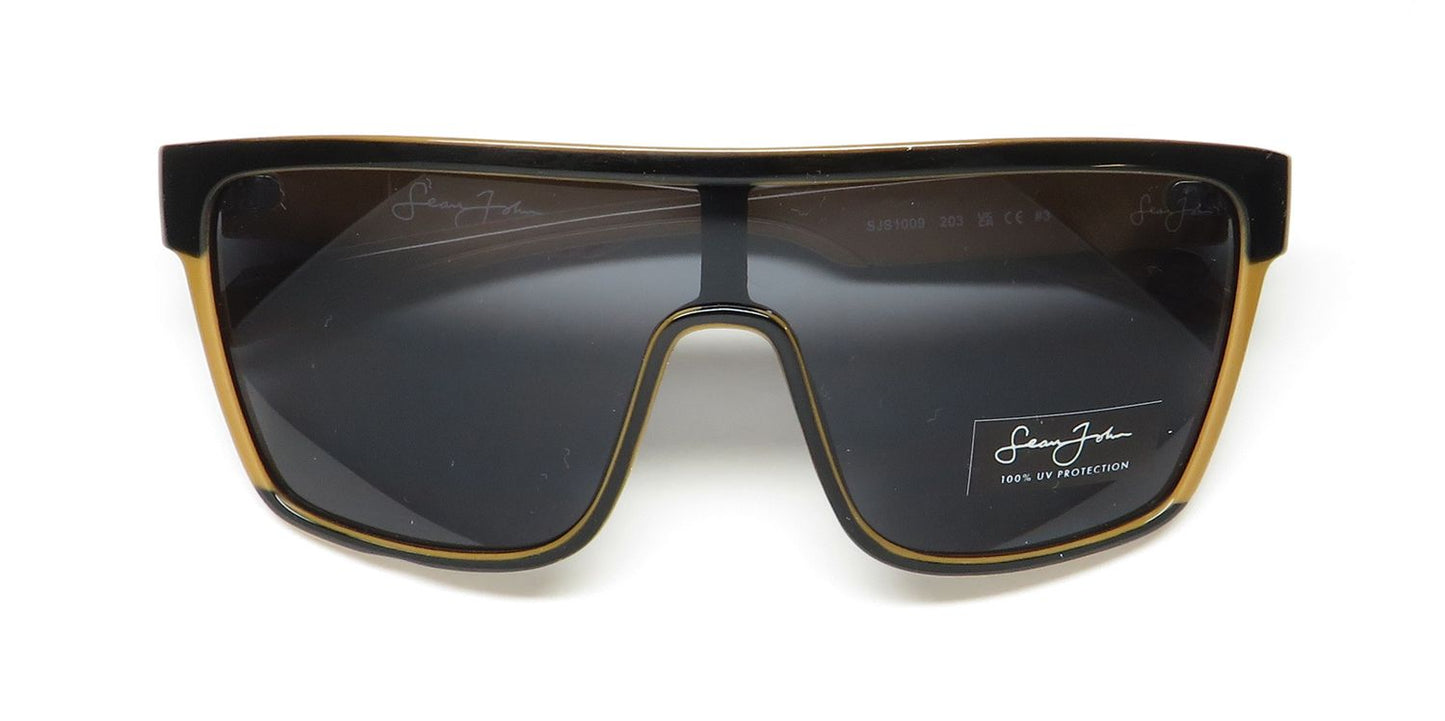Óculos de sol Sean John SJS1009 com proteção 100% UV/UVB, envolvente e contemporâneo