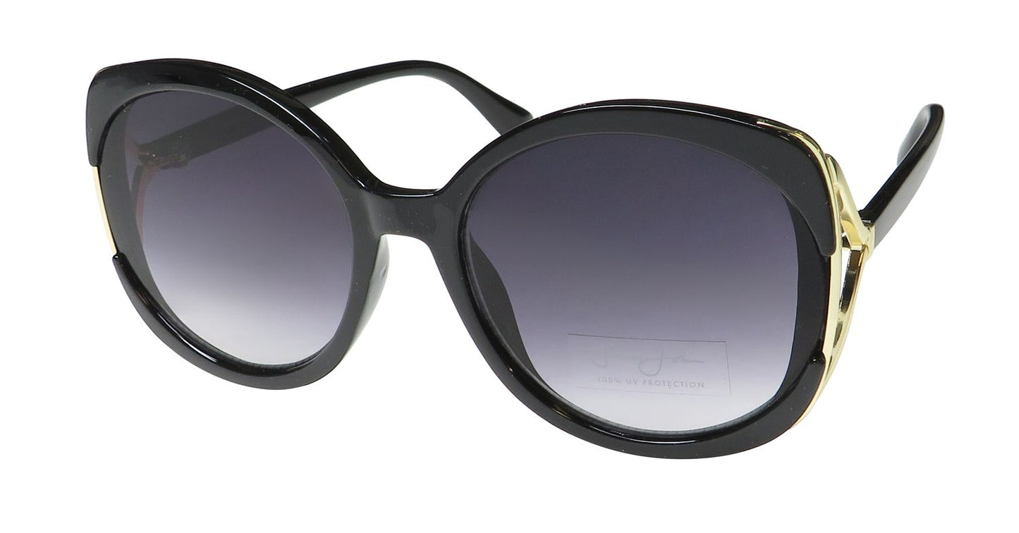 Óculos de sol Sean John SJS2032 com lentes grandes e lentes grandes, designer de celebridades americanas