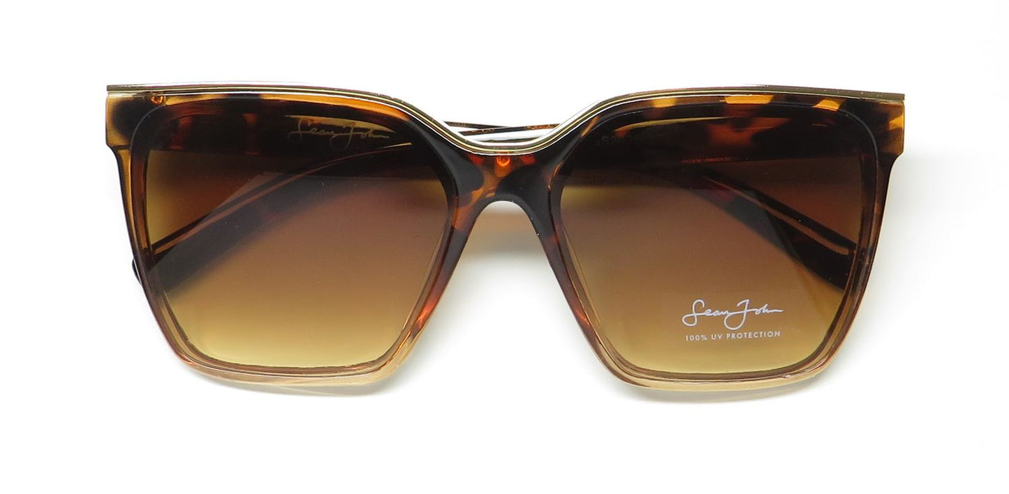 Óculos de sol Sean John SJS2036 com proteção 100% UV/UVB, elegante, premium, acetato, raro
