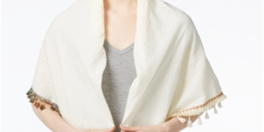 Steve Madden Catalunya Tassel Wrap Feminino Branco Tamanho Regular