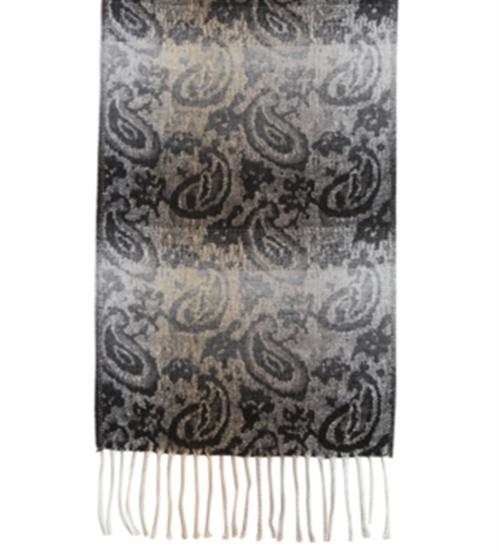 Cachecol feminino Steve Madden Winter Ombre Muffler, preto, tamanho regular