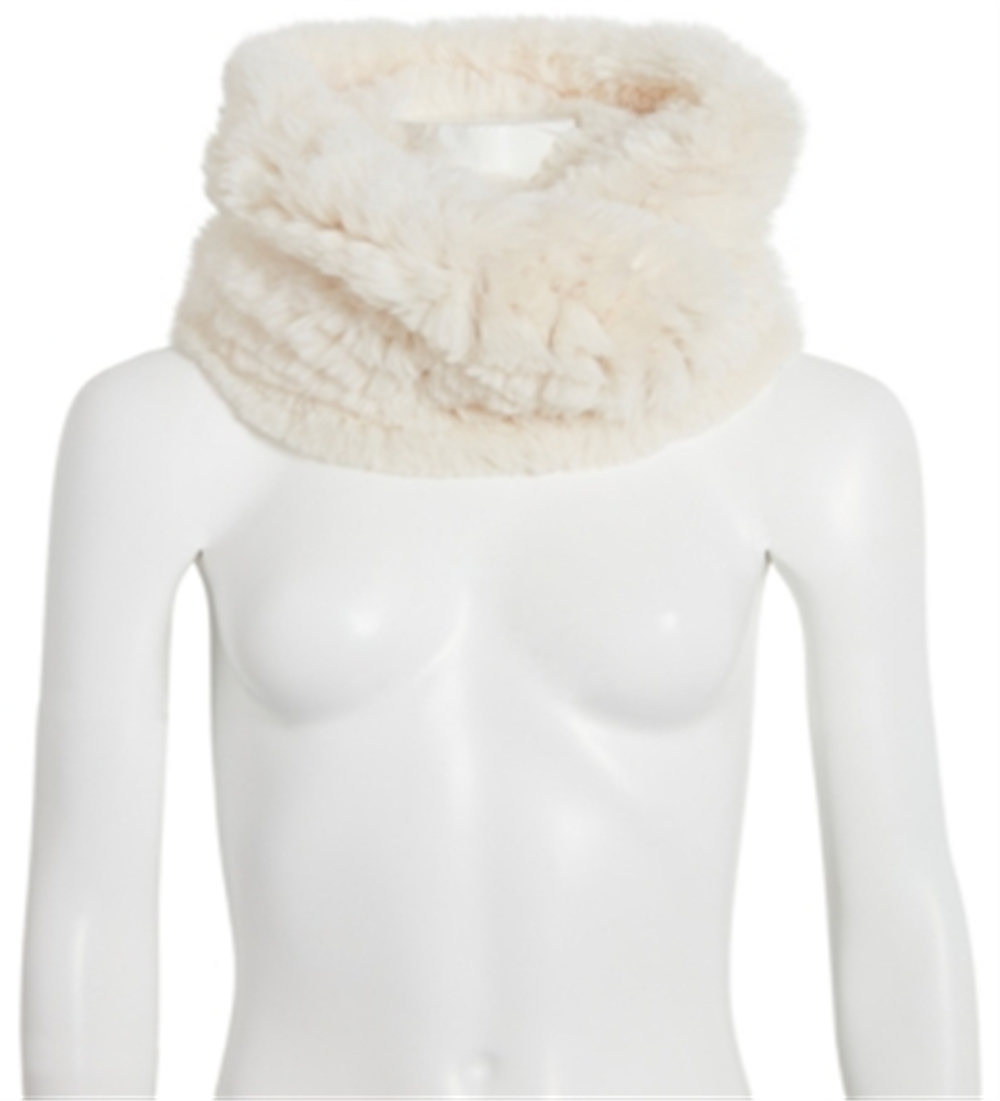 Cachecol infinito de inverno falso feminino Steve Madden, branco, tamanho regular