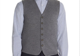 Colete de lã merino azul marinho da loja masculina da Bloomingdale's