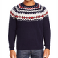Suéter Fair Isle de lã merino da Bloomingdale's, azul, da loja masculina