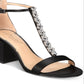 Sandálias de noite Lindsey Badgley Mischka femininas, pretas, tamanho 6,5 M