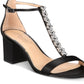 Sandálias de noite Lindsey Badgley Mischka femininas, pretas, tamanho 6,5 M