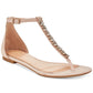 Sandálias de festa Badgley Mischka Gaby Flat para mulheres, marrom, tamanho 7 M
