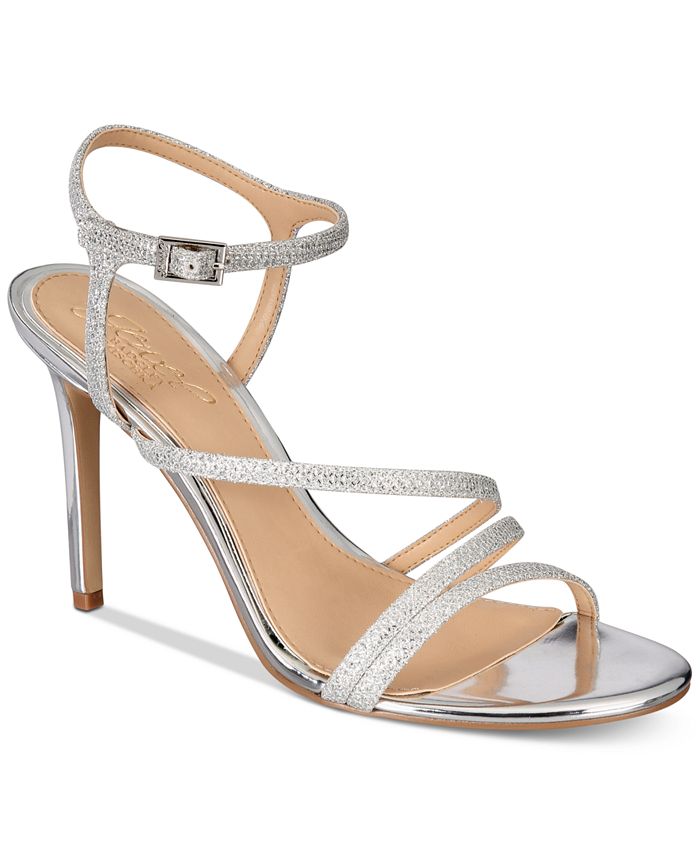 Sandália Maddison Jewel Badgley Mischka Feminina Prata Tamanho 7 M
