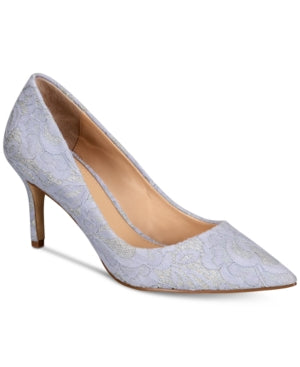 Badgley Mischka Zuri Sapatos de Noite Femininos Azuis Tamanho 9 M