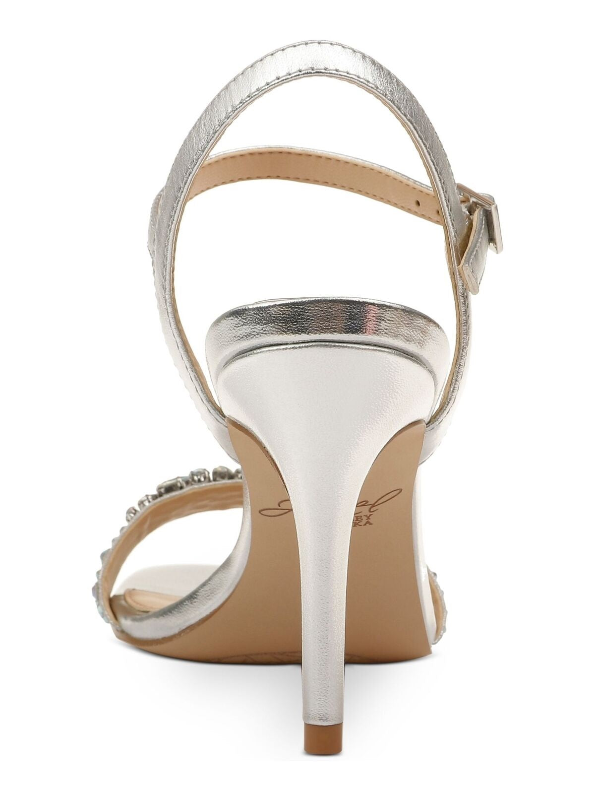 Badgley Mischka Natasha Patente Salto Alto Feminino Cinza Tamanho 8