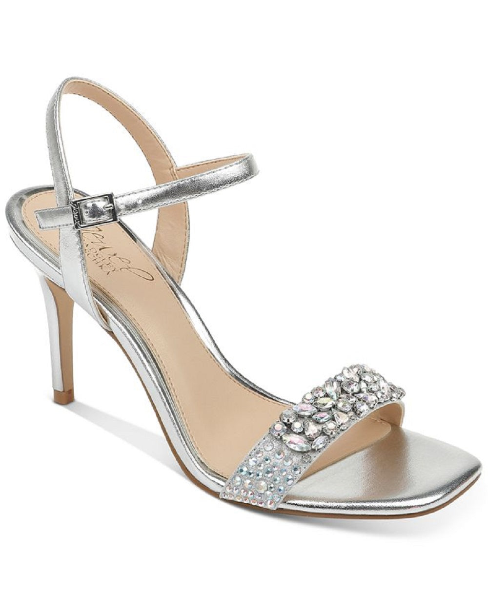 Badgley Mischka Natasha Evening Heels Feminino Cinza Tamanho 9,5