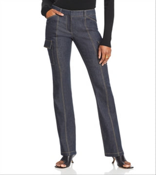 Calça cargo jeans Lvir azul marinho tamanho G