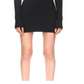 David Koma Mini Vestido Preto com Detalhe em Malha e Canelado