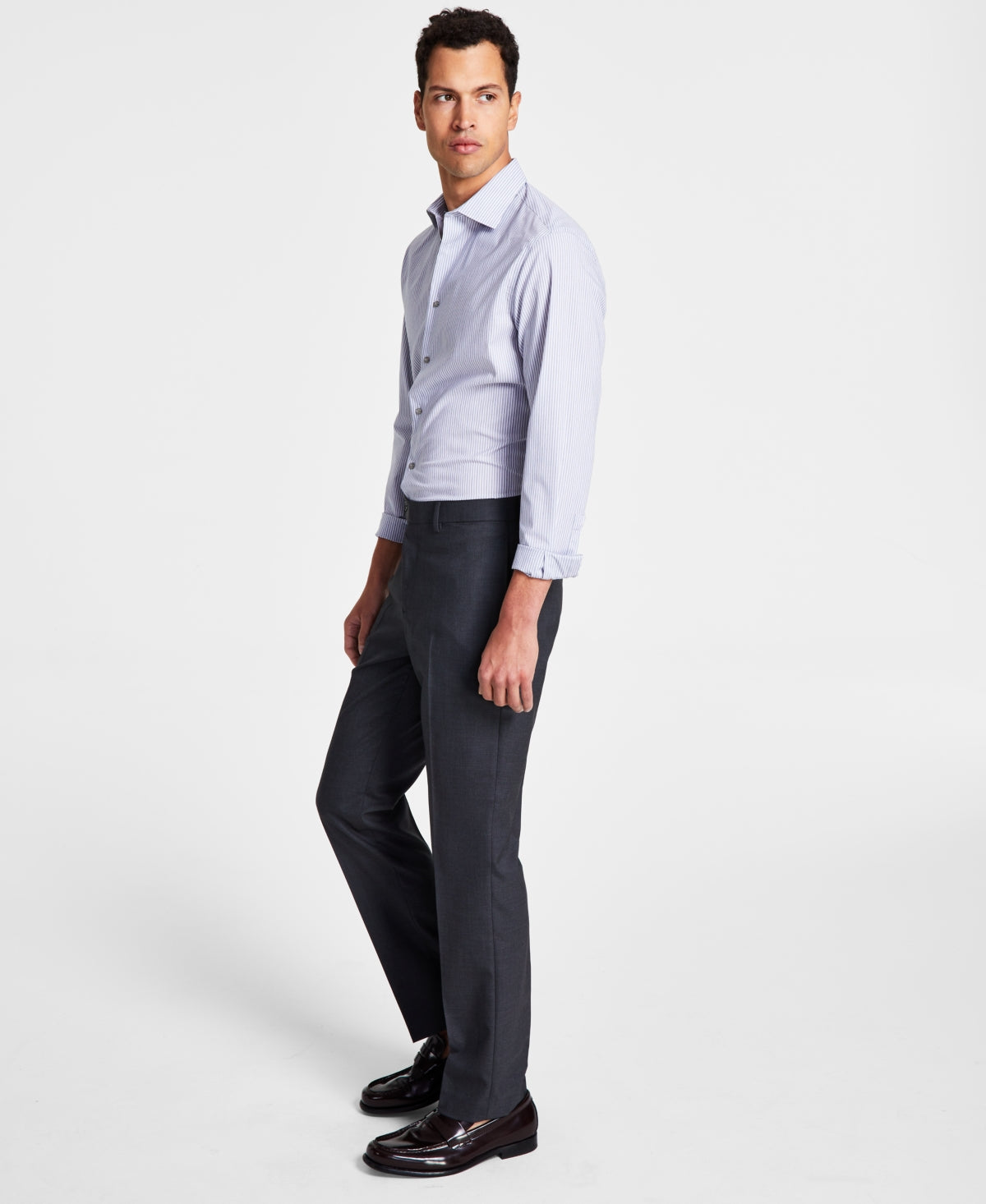 Calça social slim fit masculina Calvin Klein cinza tamanho 34x29