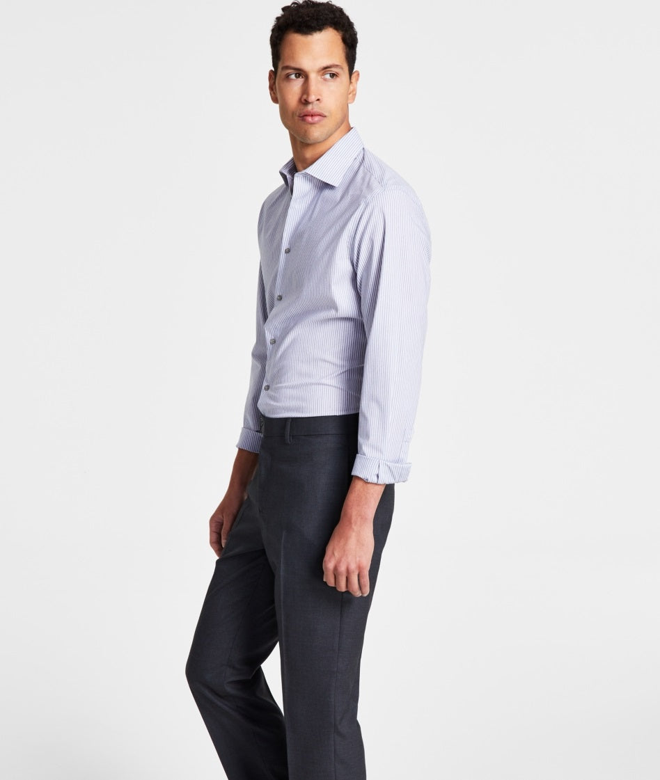 Calça social slim fit masculina Calvin Klein cinza tamanho 34x30
