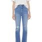 Mother - High Waist Rider Ankle Fray