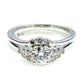 .90ct Antique Style Engagement Ring Set 14KT White Gold