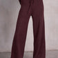 Labiz Fashion - V-neck Wide Cuff Knit Cardigan And Pants