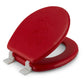 Assento sanitário redondo, macio e acolchoado bordado com dobradiça fácil de limpar e trocar