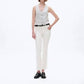 Bayeas - White Straight Leg Jeans