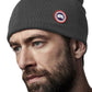 Gorro masculino Canada Goose de lã mista padrão cinza regular