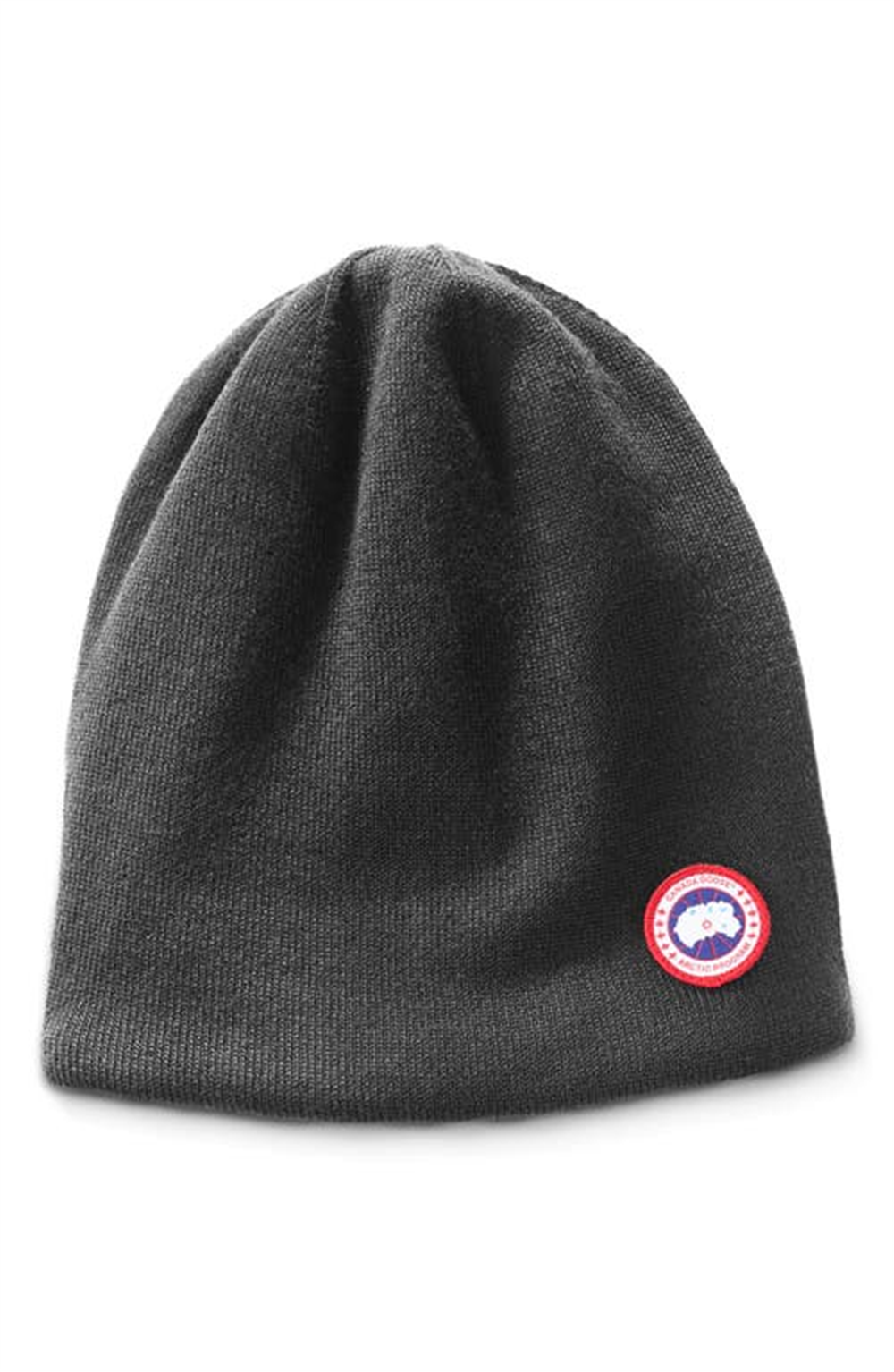 Gorro masculino Canada Goose de lã mista padrão cinza regular