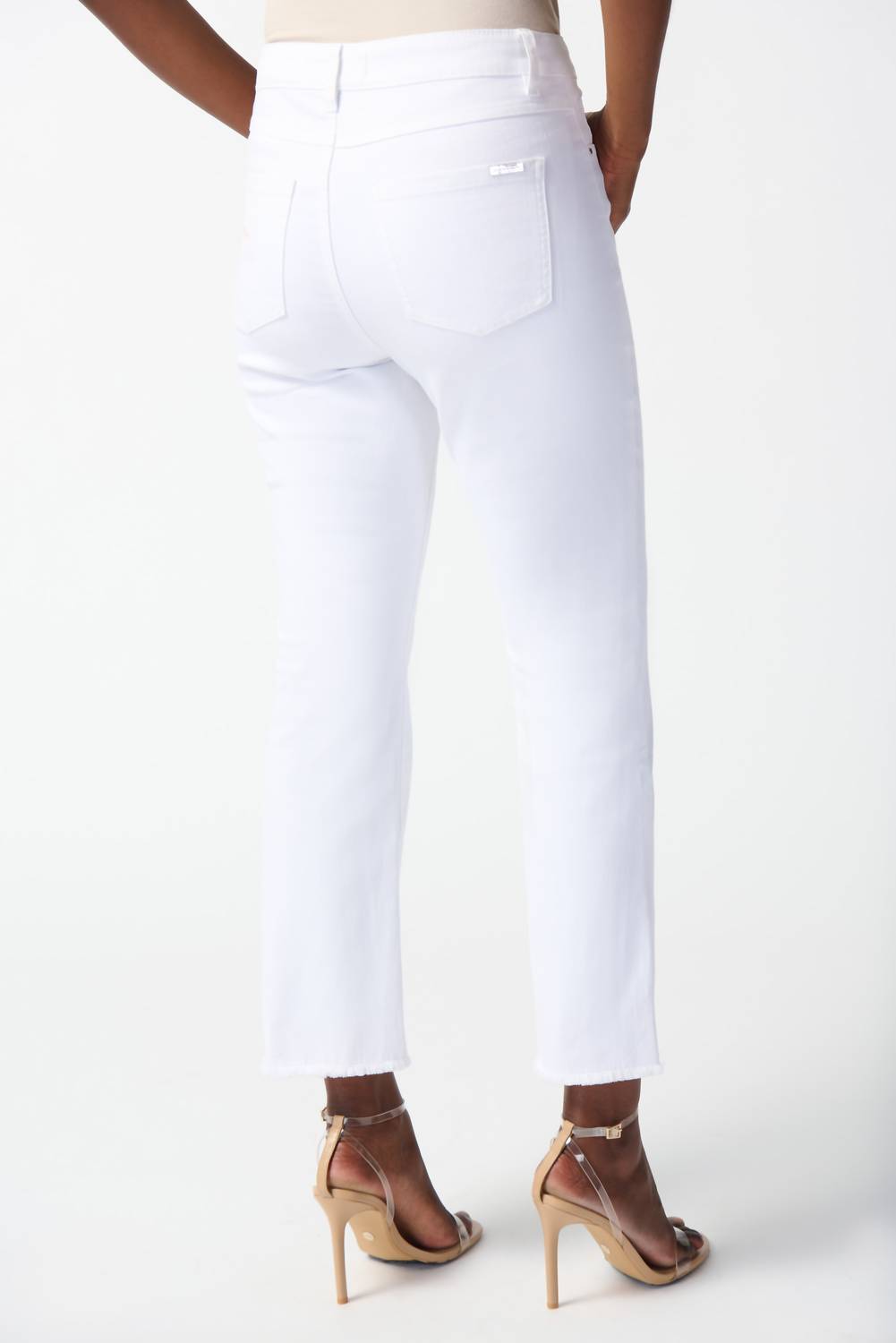Joseph Ribkoff - Denim Frayed Hem Straight Jeans