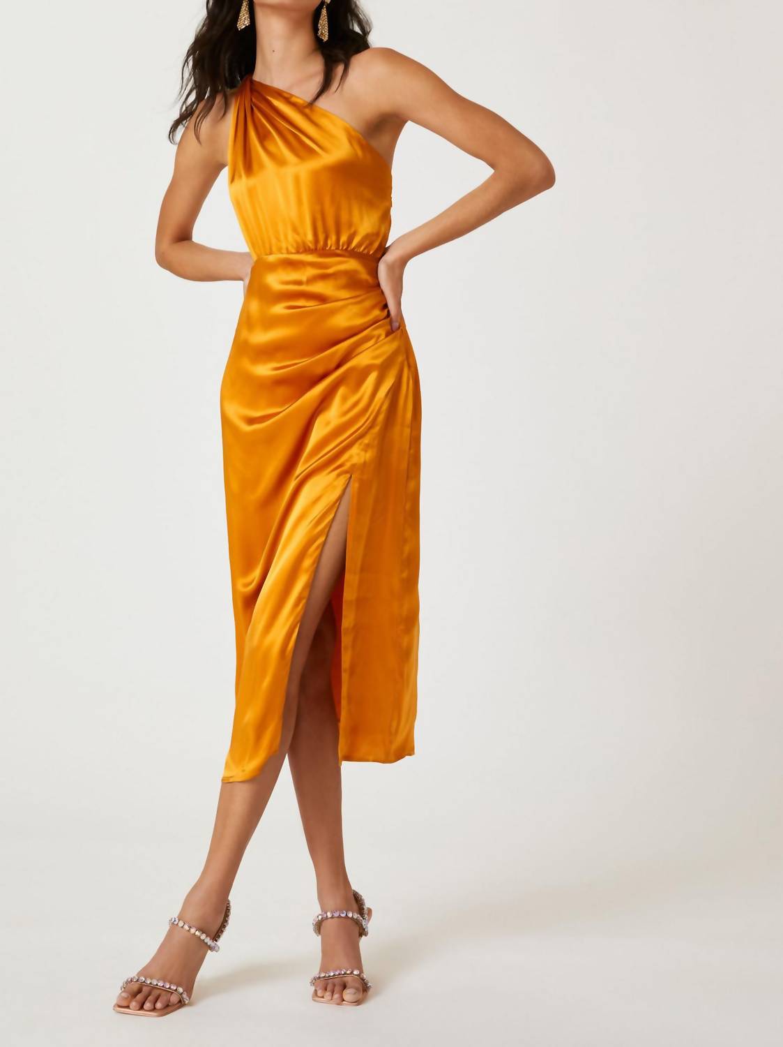 By Anthropologie - Silk One-shoulder Dress